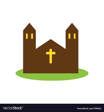 Flat web icon on white background church vector image