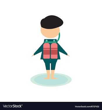 Flat web icon on white background diver vector image