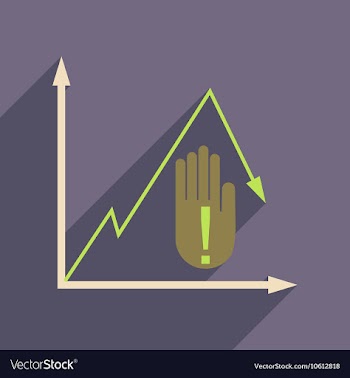 Flat web icon on white background economic graph vector image