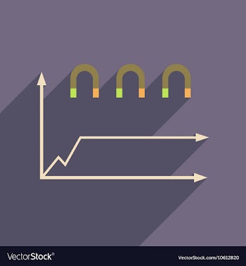 Flat web icon on white background economic graph vector image