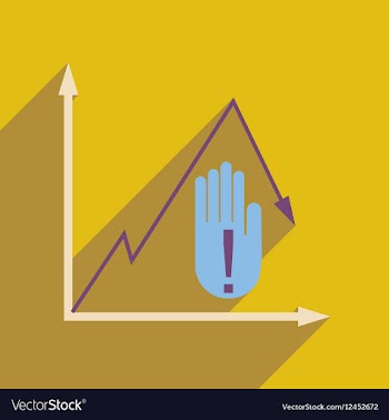 Flat web icon on white background economic graph vector image