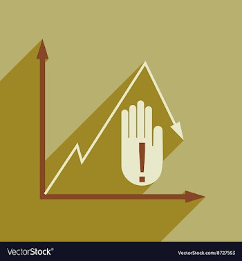 Flat web icon on white background economic graph vector image
