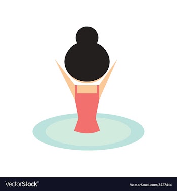 Flat web icon on white background girl in swimsuit vector image