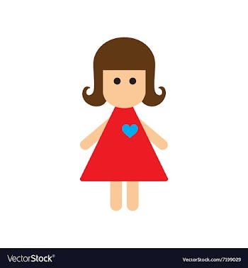 Flat web icon on white background girl vector image
