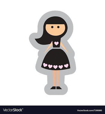 Flat web icon on white background girl vector image
