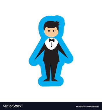 Flat web icon on white background groom vector image