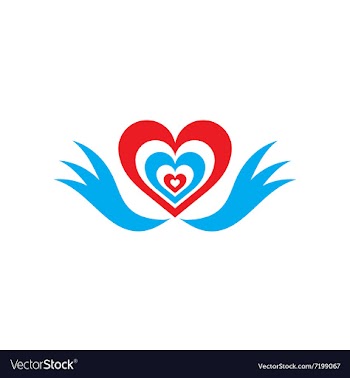 Flat web icon on white background heart wings vector image