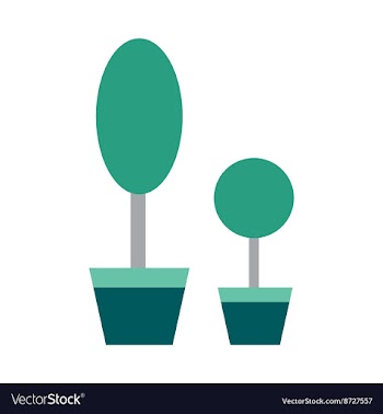 Flat web icon on white background houseplants vector image