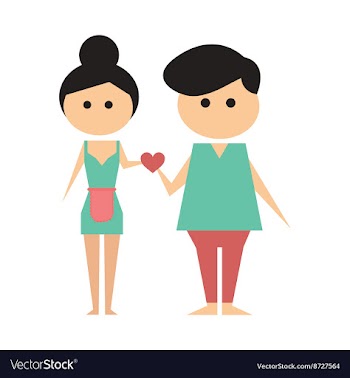 Flat web icon on white background husband and wife vector image