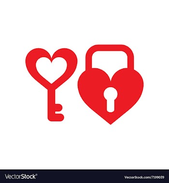 Flat web icon on white background key lock heart vector image