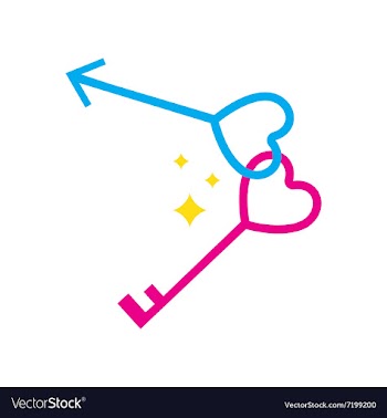 Flat web icon on white background keys heart vector image