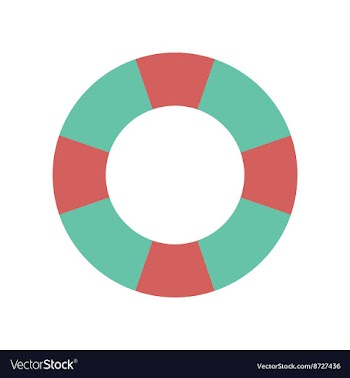 Flat web icon on white background Lifebuoy vector image