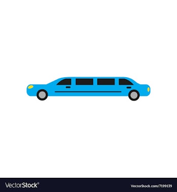 Flat web icon on white background limousine vector image