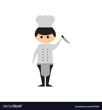 Flat web icon on white background Man cook vector image