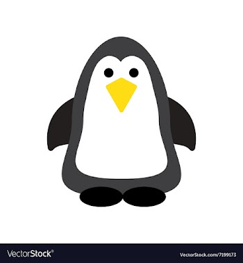 Flat web icon on white background penguin vector image
