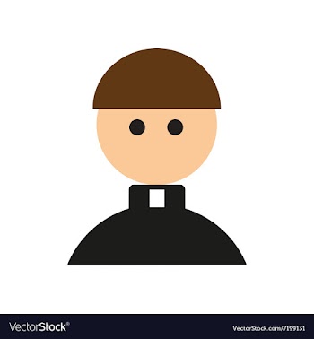 Flat web icon on white background Priest vector image