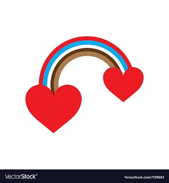 Flat web icon on white background rainbow heart vector image