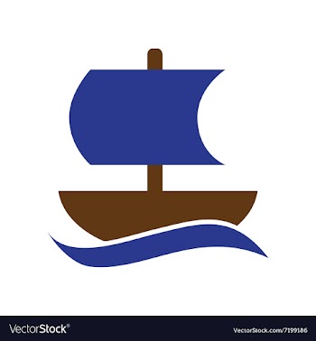 Flat web icon on white background sailing ship vector image