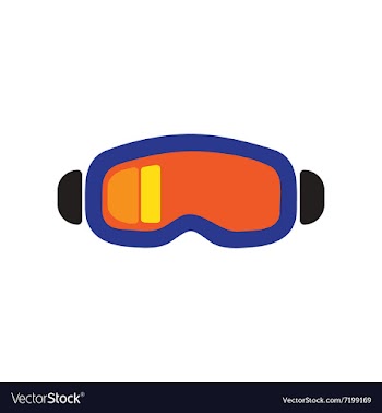 Flat web icon on white background ski goggles vector image