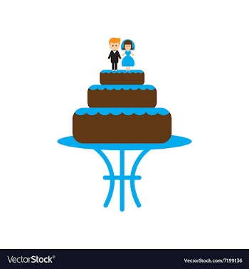 Flat web icon on white background wedding cake vector image