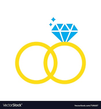 Flat web icon on white background wedding rings vector image