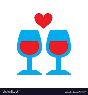 Flat web icon on white background wine glasses vector image