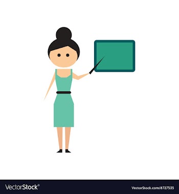 Flat web icon on white background woman teacher vector image