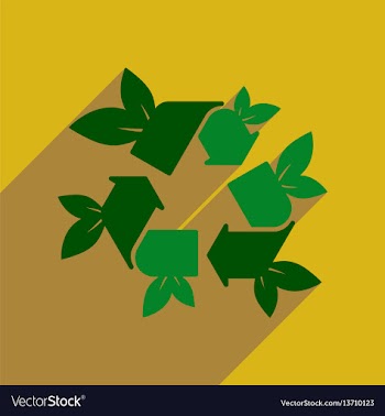 Flat web icon with long shadow arrow leaves vector image