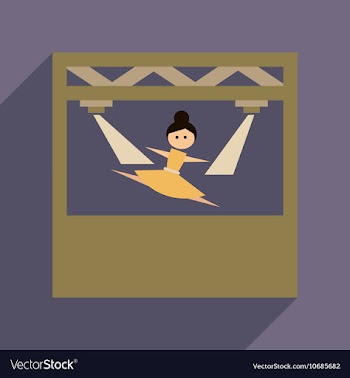 Flat web icon with long shadow ballet dancer vector image