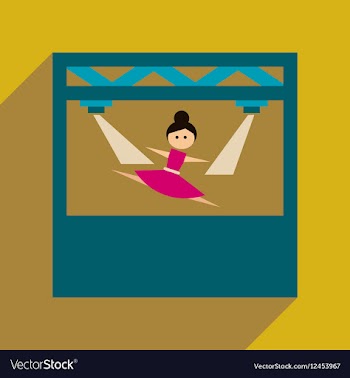 Flat web icon with long shadow ballet dancer vector image