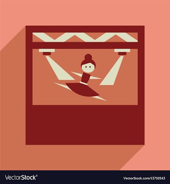Flat web icon with long shadow ballet dancer vector image