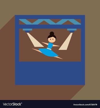 Flat web icon with long shadow ballet dancer vector image