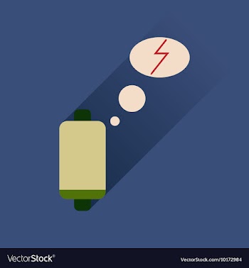 Flat web icon with long shadow battery charge vector image