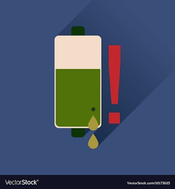 Flat web icon with long shadow battery charge vector image