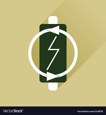 Flat web icon with long shadow battery charge vector image