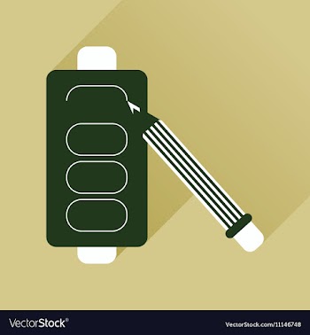 Flat web icon with long shadow battery charge vector image