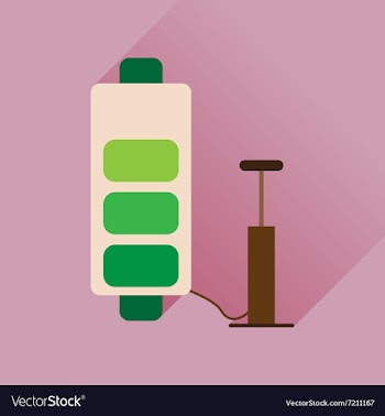 Flat web icon with long shadow battery charge vector image