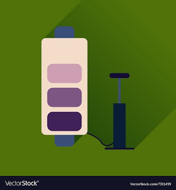 Flat web icon with long shadow battery charge vector image