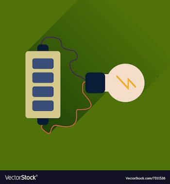 Flat web icon with long shadow battery charge vector image