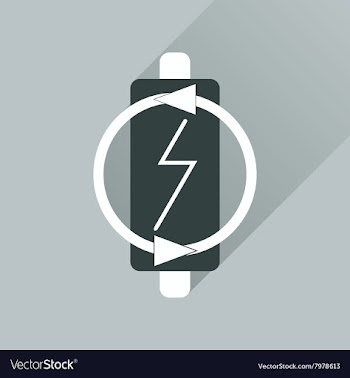 Flat web icon with long shadow battery charge vector image