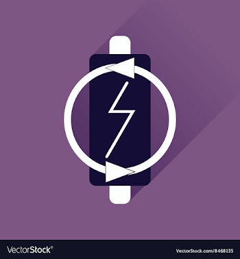 Flat web icon with long shadow battery charge vector image