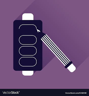 Flat web icon with long shadow battery charge vector image