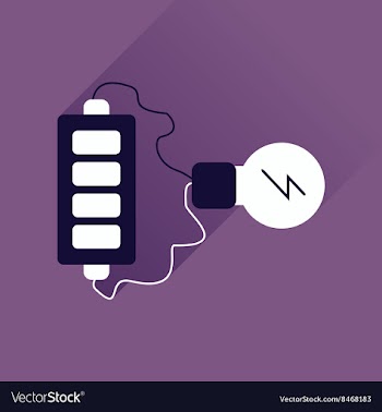 Flat web icon with long shadow battery charge vector image
