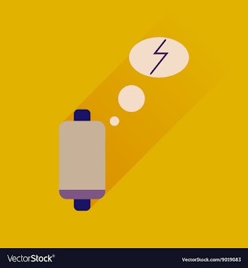 Flat web icon with long shadow battery charge vector image