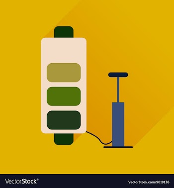 Flat web icon with long shadow battery charge vector image