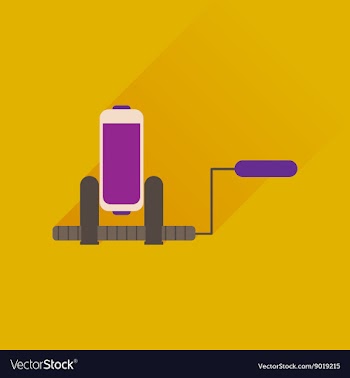Flat web icon with long shadow battery charge vector image