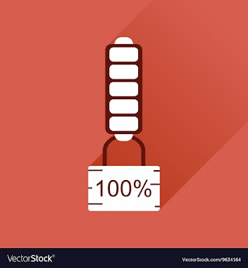 Flat web icon with long shadow battery charge vector image
