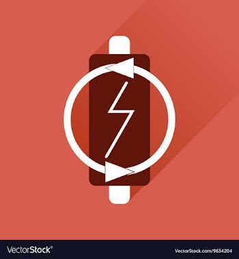 Flat web icon with long shadow battery charge vector image