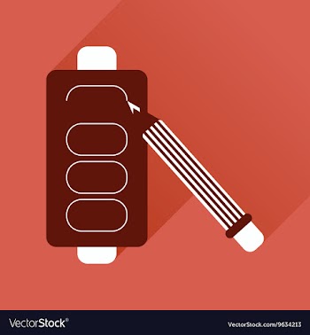 Flat web icon with long shadow battery charge vector image