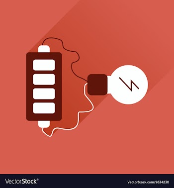 Flat web icon with long shadow battery charge vector image